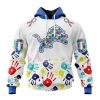 Persionalized NFL Detroit Lions Special Autism Awareness Design Hoodie