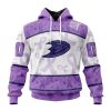 Personalized NHL Anaheim Ducks Special Lavender Fight Cancer Hoodie