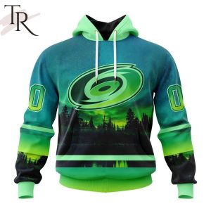 Personalized NHL Carolina Hurricanes Special Design With Northern Light Full Printed Hoodie