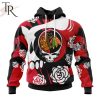 Personalized NHL Chicago Blackhawks Special Grateful Dead Gathering Flowers Design Hoodie