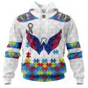 Personalized NHL Washington Capitals Autism Awareness 3D Hoodie
