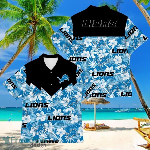 Football American Hawaii Shirt Tropical Beach Tree Detroit Lions