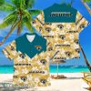Football American Hawaii Shirt Tropical Beach Tree Jacksonville Jaguars