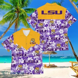 Football American Hawaii Shirt Tropical Beach Tree LSU Tigers