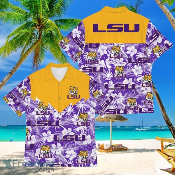Football American Hawaii Shirt Tropical Beach Tree LSU Tigers