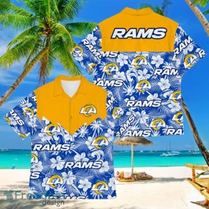Football American Hawaii Shirt Tropical Beach Tree Los Angeles Rams