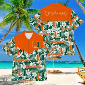 Football American Hawaii Shirt Tropical Beach Tree Miami Hurricanes