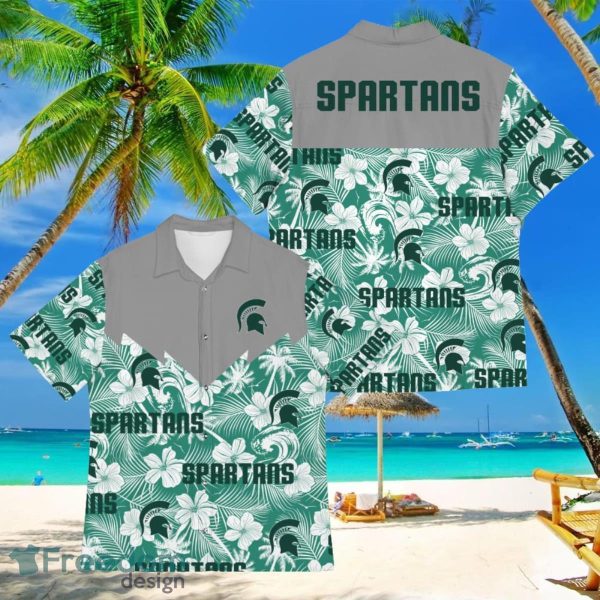 Football American Hawaii Shirt Tropical Beach Tree Michigan State Spartans