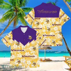 Football American Hawaii Shirt Tropical Beach Tree Minnesota Vikings