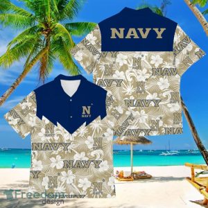 Football American Hawaii Shirt Tropical Beach Tree Navy Midshipmen