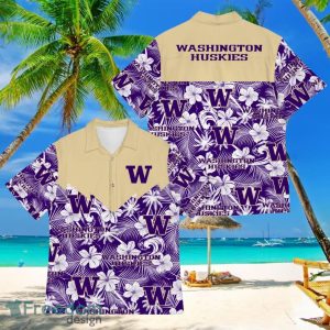 Football American Hawaii Shirt Tropical Beach Tree Washington Huskies