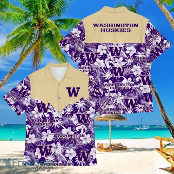 Football American Hawaii Shirt Tropical Beach Tree Washington Huskies