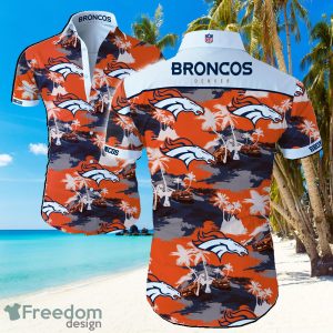 Football NFL Denver Broncos Logo Hawaiian Summer Beach Shirt Full Print
