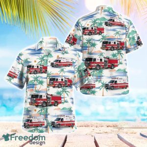 Frederick County (MD) Fire & Rescue 3D Summer Aloha Hawaiian Shirt