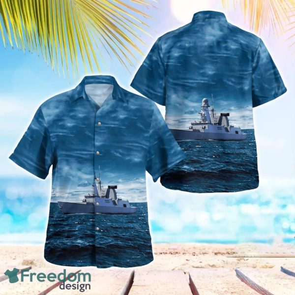 French Navy Forbin (D620) Hawaiian Shirt Summer Beach Shirt