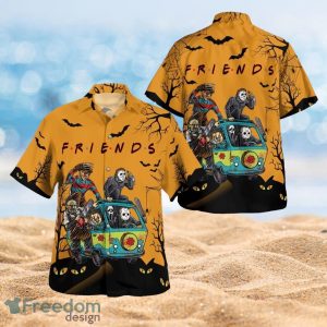 Friend Horror Characters Halloween Night Gifts Full Over Print Hawaiian Shirt