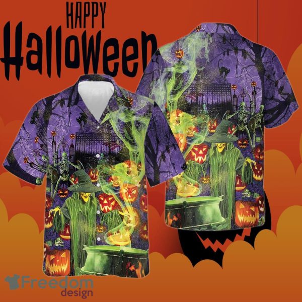 Fright Night Witch Hour Halloween Hawaiian Shirt 2023 Halloween Ideas