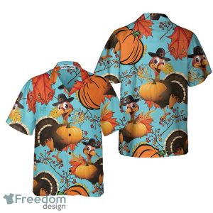 Funny Pumpkin Turkey Thanksgiving Hawaiian Shirt Best Gift For Men And Women
