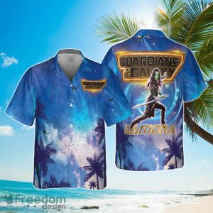Gamora Guardians Of The Galaxy Universe Background 2023 Hawaiian Shirt