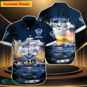 Geelong Cats AFL Custom Name Hawaiian Shirt Great Gift For Men Women Fans