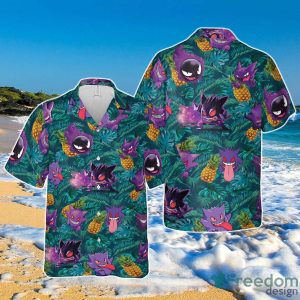 Gengar Ghost Pokemon Pineapple Hawaiian Shirt For Men And Women
