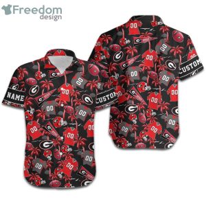 Georgia Bulldogs Custom Name & Number Personalized Hawaiian Shirt