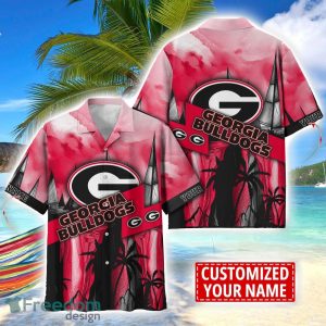 Georgia Bulldogs Hawaii Shirt Custom Name Sports Team Beach Shirt