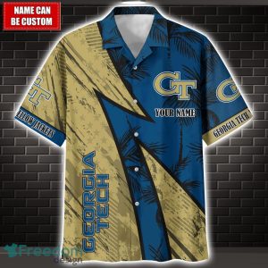 Georgia Tech Yellow Jackets 3D Hawaii Shirt Custom Name Limited Edition