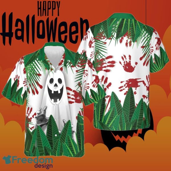 Ghost In The Bushes Halloween Hawaiian Shirt Button Up Beach Shirts Mens Gift Ideas
