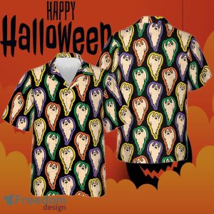 Ghosts Halloween Hawaiian Shirt Cute Ghost Spirit Halloween Button Down Shirt