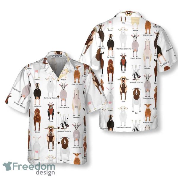 Goat Breeds Funny Goat Hawaiian Shirt Fashionable Gift For Men And Women