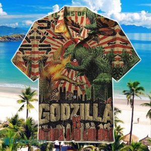 God zilla Vintage Summer Beach Hawaiian Shirt