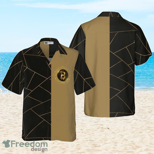Golden Bitcoin Cryptocurrency Hawaiian Shirt New Style For Men And Women