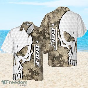 Golf And Skull Camo Pattern Hawaiian Shirt Fashionable Gift For Men And Women