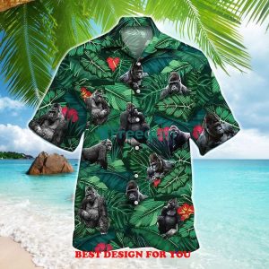 Gorilla Lovers Gift Print Over 3D Hawaiian Shirt