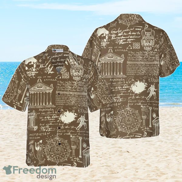 Greek Antique Seamless Hawaiian Shirt Impressive Gift For Men And Women