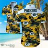 Green Bay Packers Logo NFL Yellow Background Hawaiian Summer Beach Shirt Full Print