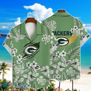 Green Bay Packers NFL Hibiscus 2023 AOP Hawaiian Shirt For Men Women
