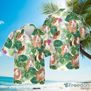 Guinea Pig Lovers Floral Hawaiian Shirt