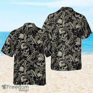 Guns And Skulls Pattern Hawaiian Shirt Impressive Gift For Men And Women
