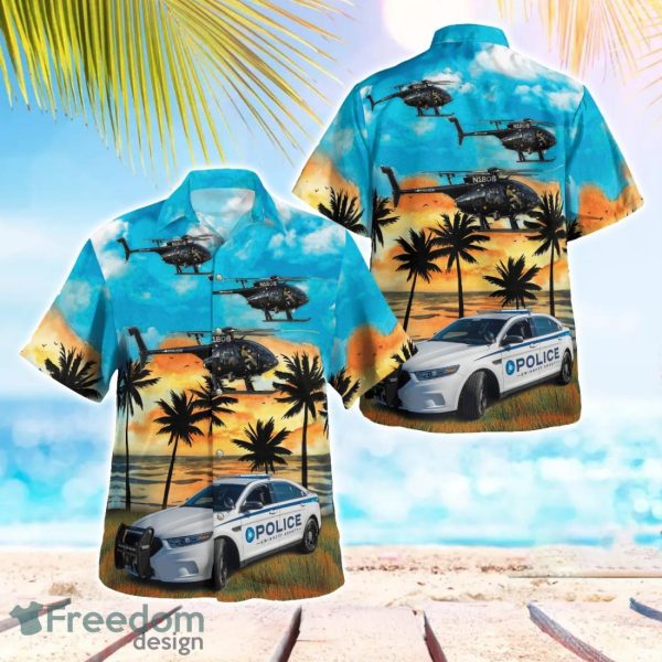 Gwinnett County Police MD Helicopters 369FF & Car Beach Hawaiian Shirt Summer Gift