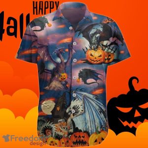 Halloween Hawaiian Shirt Dragon Pumpkin Clothing Halloween Tee Gift Ideas