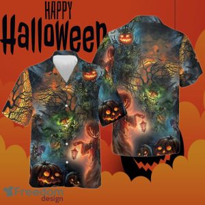 Halloween Night Hawaiian Shirt Horror Themed Halloween Creepy Button Up Shirts