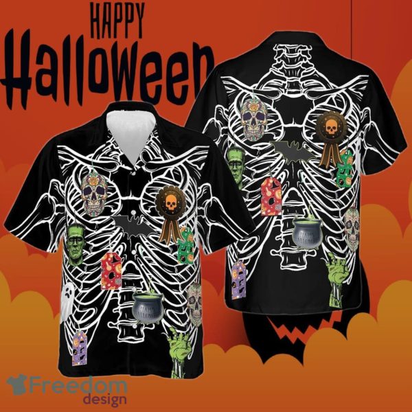 Halloween Skeleton Hawaiian Shirt Gifts For Halloween Lovers