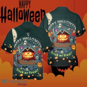 Happy Halloween Trick Or Treat Hawaiian Shirt Halloween Button Down Funny Gifts For Man