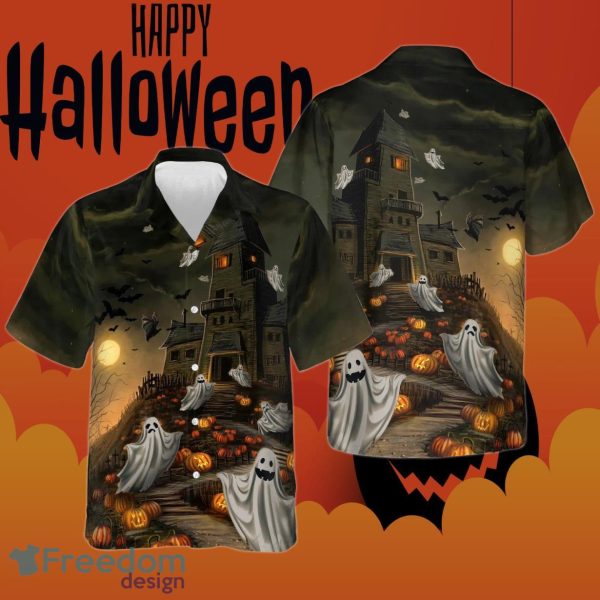 Haunted House For Ghost Halloween Hawaiian Shirt