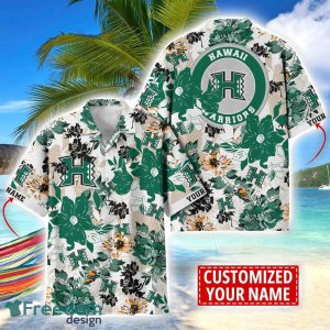 Hawaii Rainbow Warriors Aloha 3D Hawaiian Shirt Flower Sport Team Beach Shirt Custom Name