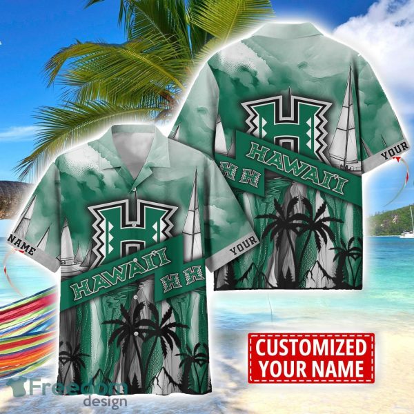 Hawaii Rainbow Warriors Hawaii Shirt Custom Name Sports Team Beach Shirt