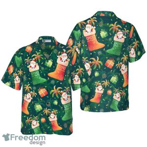 Hawaiian Shirts Santa Christmas Socks Pattern Best Idea For Christmas Gift