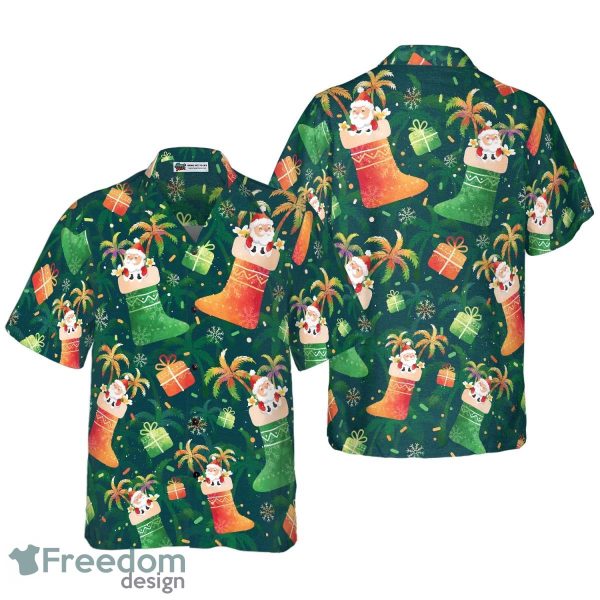 Hawaiian Shirts Santa Christmas Socks Pattern Best Idea For Christmas Gift
